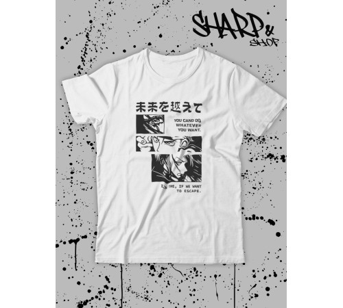 "Толстовки, свитшоты и худи Sharp&Shop" Футболка Аниме белая оверсайз токийский Гуль хантер хантер