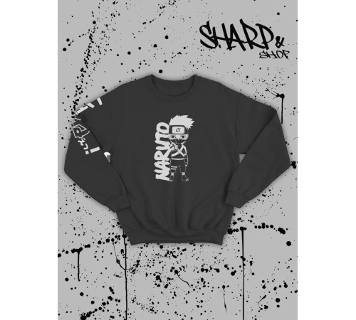 "Толстовки, свитшоты и худи Sharp&Shop" Свитшот Аниме мужской женский чёрный