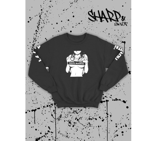 "Толстовки, свитшоты и худи Sharp&Shop" Свитшот Аниме мужской женский чёрный