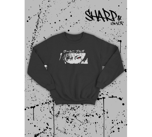 "Толстовки, свитшоты и худи Sharp&Shop" Свитшот Аниме мужской женский чёрный