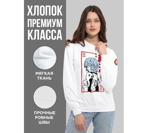 "Толстовки, свитшоты и худи Sharp&Shop" Свитшот Аниме белый оверсайз толстовка кофта с принтом Amine