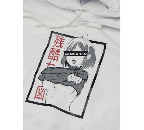 "Толстовки, свитшоты и худи Sharp&Shop" Белое худи Аниме мужское женское кофта