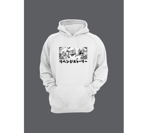 "Толстовки, свитшоты и худи Sharp&Shop" Белое худи Аниме мужское женское кофта