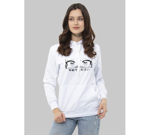 "Толстовки, свитшоты и худи Sharp&Shop" Белое худи Аниме мужское женское кофта