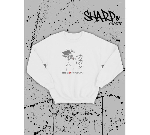 "Толстовки, свитшоты и худи Sharp&Shop" Свитшот Аниме белый оверсайз толстовка кофта с принтом Amine
