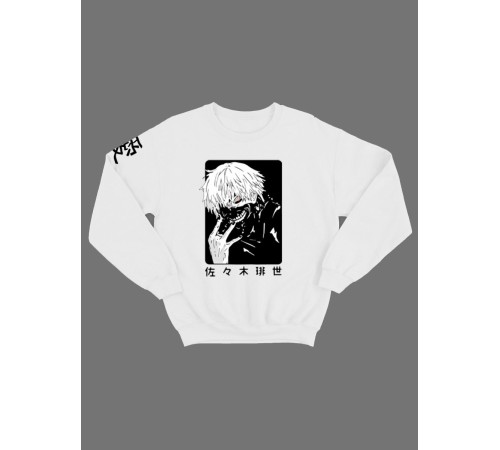 "Толстовки, свитшоты и худи Sharp&Shop" Свитшот Аниме белый оверсайз толстовка кофта с принтом Amine