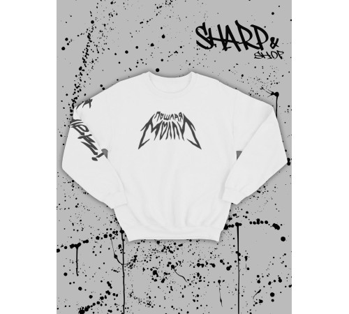 "Толстовки, свитшоты и худи Sharp&Shop" Свитшот Аниме белый оверсайз толстовка кофта с принтом Amine