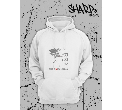 "Толстовки, свитшоты и худи Sharp&Shop" Белое худи Аниме мужское женское кофта