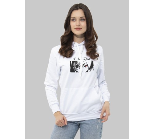 "Толстовки, свитшоты и худи Sharp&Shop" Белое худи Аниме мужское женское кофта