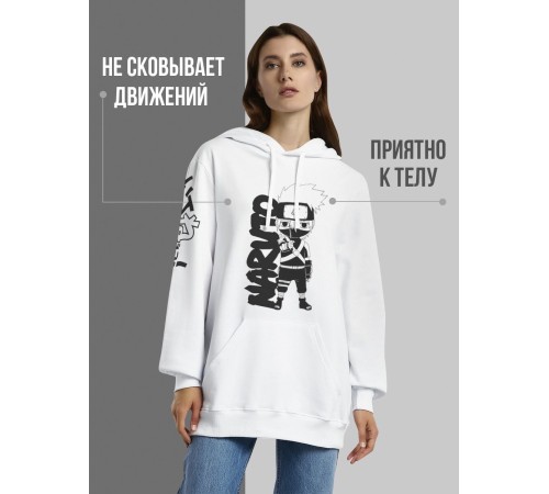 "Толстовки, свитшоты и худи Sharp&Shop" Белое худи Аниме мужское женское кофта