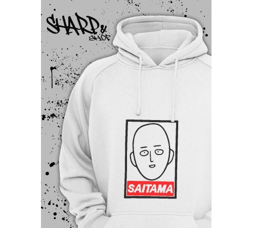 "Толстовки, свитшоты и худи Sharp&Shop" Белое худи Аниме мужское женское кофта