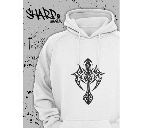 "Толстовки, свитшоты и худи Sharp&Shop" Белое худи Аниме мужское женское кофта