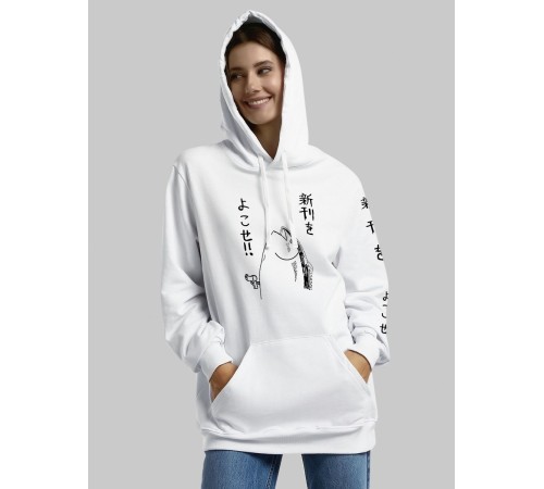 "Толстовки, свитшоты и худи Sharp&Shop" Белое худи Аниме мужское женское кофта