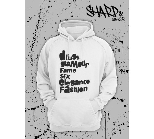 "Толстовки, свитшоты и худи Sharp&Shop" Белое худи Аниме мужское женское кофта