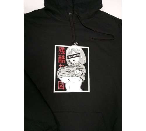 "Толстовки, свитшоты и худи Sharp&Shop" Черное худи Аниме толстовка с капюшоном кофта Amine хентай