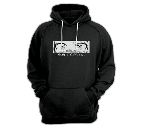 "Толстовки, свитшоты и худи Sharp&Shop" Черное худи Аниме толстовка с капюшоном кофта Amine хентай