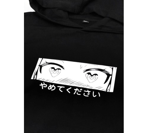 "Толстовки, свитшоты и худи Sharp&Shop" Черное худи Аниме толстовка с капюшоном кофта Amine хентай