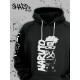 "Толстовки, свитшоты и худи Sharp&Shop" Черное худи Аниме толстовка с капюшоном кофта Amine хентай