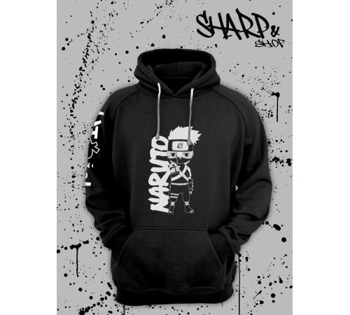"Толстовки, свитшоты и худи Sharp&Shop" Черное худи Аниме толстовка с капюшоном кофта Amine хентай