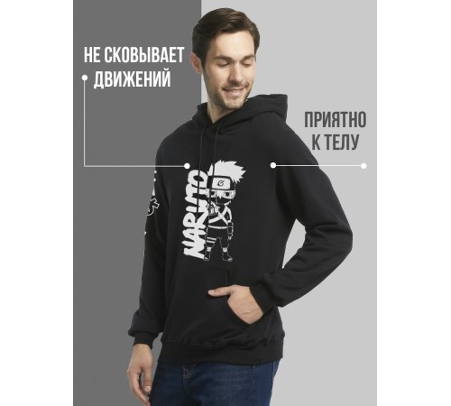 "Толстовки, свитшоты и худи Sharp&Shop" Черное худи Аниме толстовка с капюшоном кофта Amine хентай