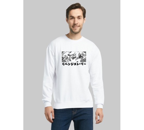 "Толстовки, свитшоты и худи Sharp&Shop" Белый свитшот Аниме толстовка с капюшоном кофта Amine хентай