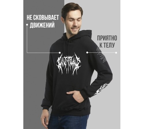 "Толстовки, свитшоты и худи Sharp&Shop" Черное худи Аниме толстовка с капюшоном кофта Amine хентай