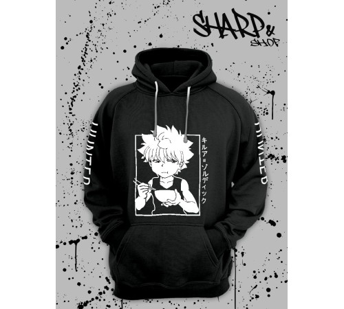 "Толстовки, свитшоты и худи Sharp&Shop" Черное худи Аниме толстовка с капюшоном кофта Amine хентай