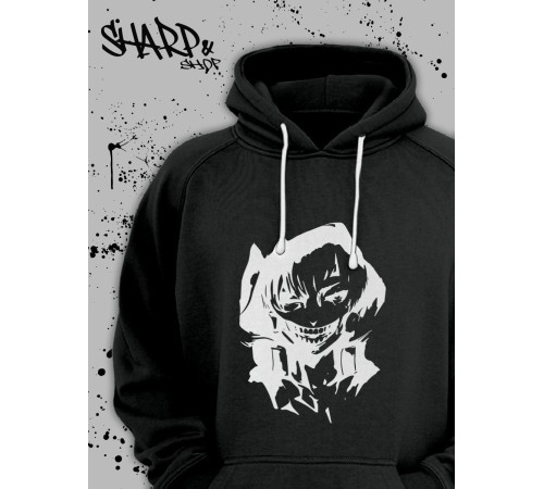 "Толстовки, свитшоты и худи Sharp&Shop" Черное худи Аниме толстовка с капюшоном кофта Amine хентай