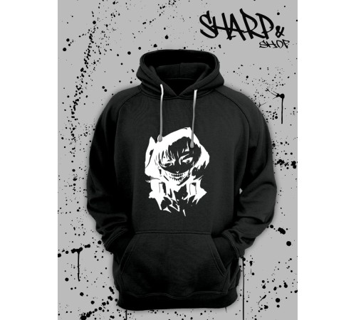 "Толстовки, свитшоты и худи Sharp&Shop" Черное худи Аниме толстовка с капюшоном кофта Amine хентай