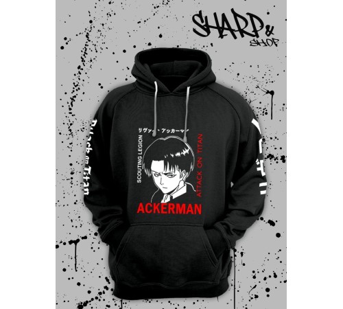 "Толстовки, свитшоты и худи Sharp&Shop" Черное худи Аниме толстовка с капюшоном кофта Amine хентай