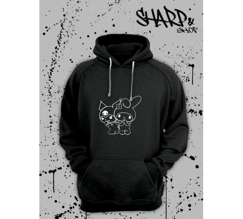 "Толстовки, свитшоты и худи Sharp&Shop" Черное худи Аниме толстовка с капюшоном кофта Amine хентай
