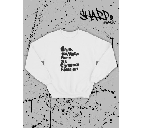 "Толстовки, свитшоты и худи Sharp&Shop" Белый свитшот Аниме толстовка с капюшоном кофта Amine хентай