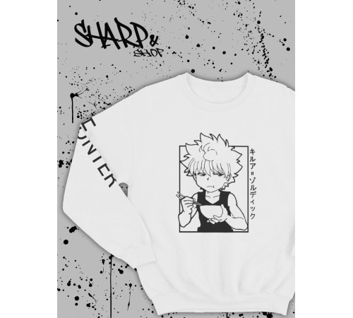 "Толстовки, свитшоты и худи Sharp&Shop" Белый свитшот Аниме толстовка с капюшоном кофта Amine хентай