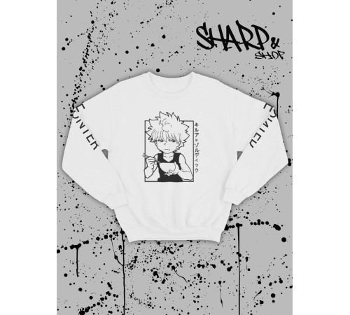 "Толстовки, свитшоты и худи Sharp&Shop" Белый свитшот Аниме толстовка с капюшоном кофта Amine хентай