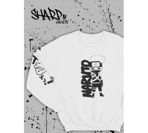 "Толстовки, свитшоты и худи Sharp&Shop" Белый свитшот Аниме толстовка с капюшоном кофта Amine хентай