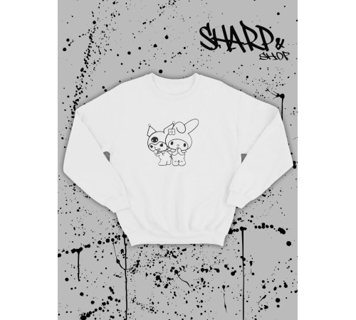 "Толстовки, свитшоты и худи Sharp&Shop" Белый свитшот Аниме толстовка с капюшоном кофта Amine хентай