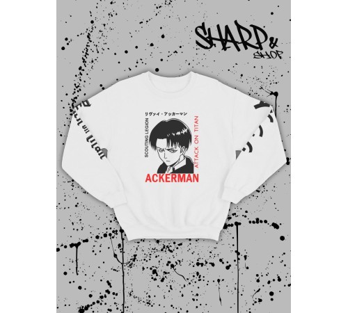 "Толстовки, свитшоты и худи Sharp&Shop" Белый свитшот Аниме толстовка с капюшоном кофта Amine хентай