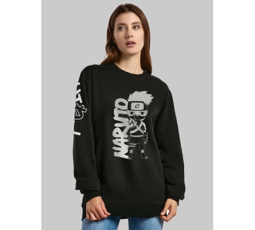 "Толстовки, свитшоты и худи Sharp&Shop" Свитшот Аниме черный оверсайз толстовка с принтом Amine