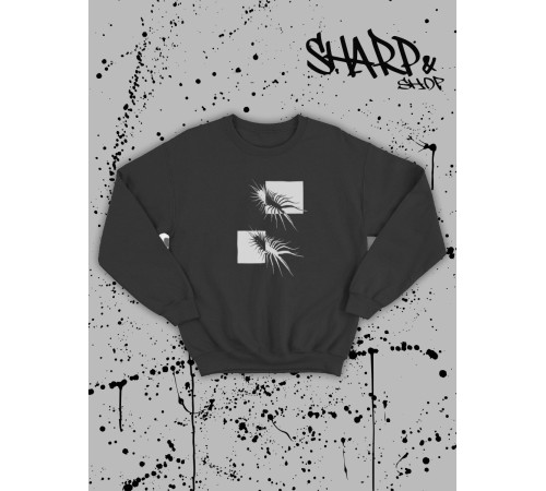 "Толстовки, свитшоты и худи Sharp&Shop" Свитшот Аниме черный оверсайз толстовка с принтом Amine