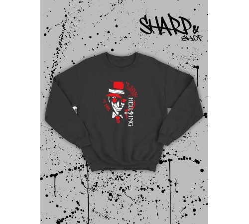 "Толстовки, свитшоты и худи Sharp&Shop" Свитшот Аниме черный оверсайз толстовка с принтом Amine