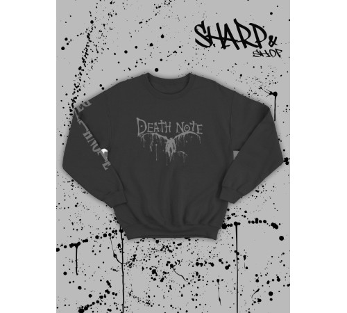 "Толстовки, свитшоты и худи Sharp&Shop" Свитшот Аниме черный оверсайз толстовка с принтом Amine