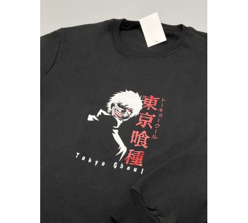 "Толстовки, свитшоты и худи Sharp&Shop" Свитшот Аниме черный оверсайз толстовка с принтом Amine