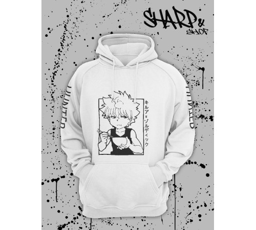 "Толстовки, свитшоты и худи Sharp&Shop" Белое худи Аниме толстовка с капюшоном кофта Amine хентай