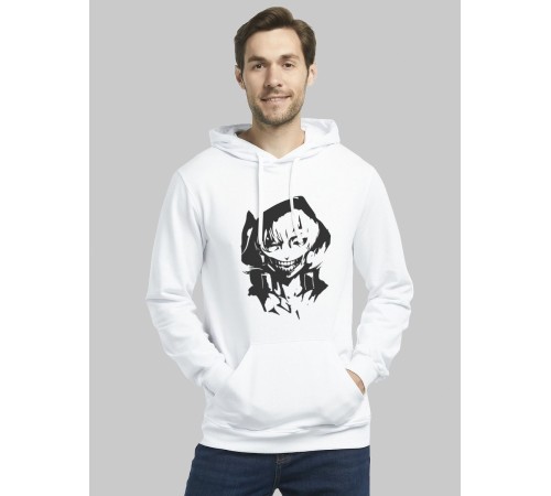 "Толстовки, свитшоты и худи Sharp&Shop" Белое худи Аниме толстовка с капюшоном кофта Amine хентай