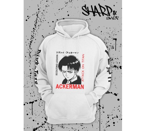 "Толстовки, свитшоты и худи Sharp&Shop" Белое худи Аниме толстовка с капюшоном кофта Amine хентай