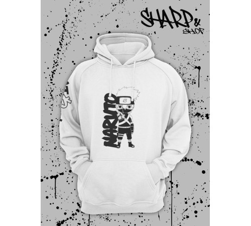 "Толстовки, свитшоты и худи Sharp&Shop" Белое худи Аниме толстовка с капюшоном кофта Amine хентай