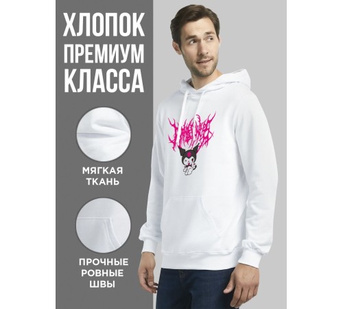 "Толстовки, свитшоты и худи Sharp&Shop" Белое худи Аниме толстовка с капюшоном кофта Amine хентай