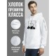 "Толстовки, свитшоты и худи Sharp&Shop" Белое худи Аниме толстовка с капюшоном кофта Amine хентай