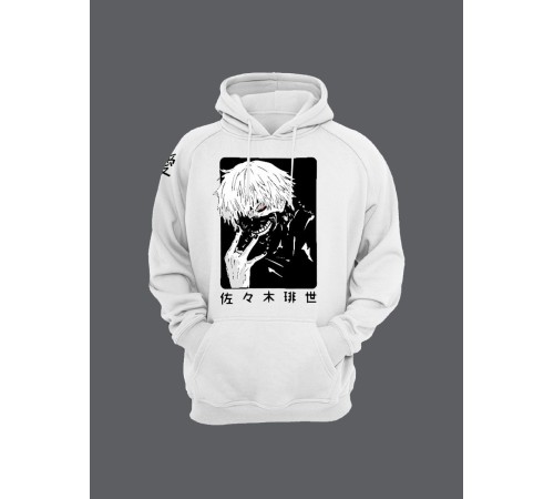 "Толстовки, свитшоты и худи Sharp&Shop" Белое худи Аниме толстовка с капюшоном кофта Amine хентай
