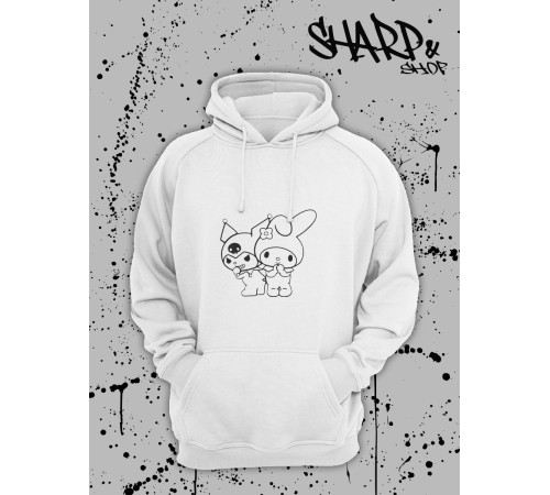 "Толстовки, свитшоты и худи Sharp&Shop" Белое худи Аниме толстовка с капюшоном кофта Amine хентай